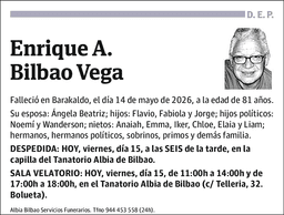 Enrique A. Bilbao Vega