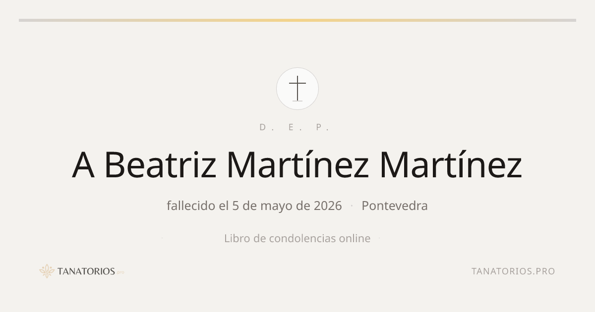 Memorial de A Beatriz Martínez Martínez