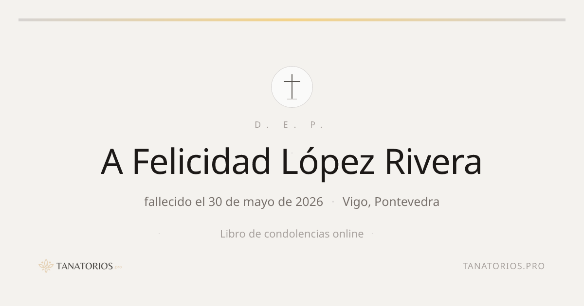 Memorial de A Felicidad López Rivera