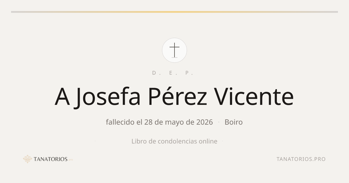 Memorial de A Josefa Pérez Vicente