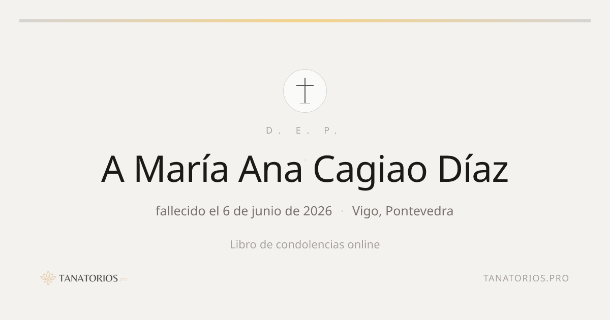 Memorial de A María Ana Cagiao Díaz