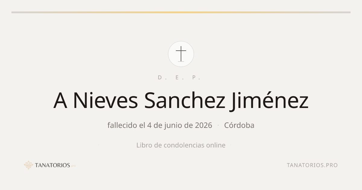 Memorial de A Nieves Sanchez Jiménez