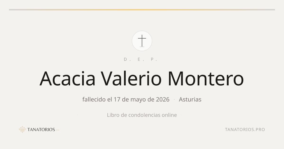 Memorial de Acacia Valerio Montero