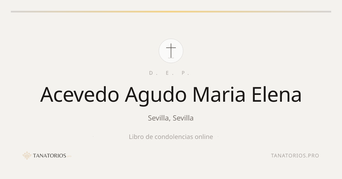 Memorial de Acevedo Agudo Maria Elena