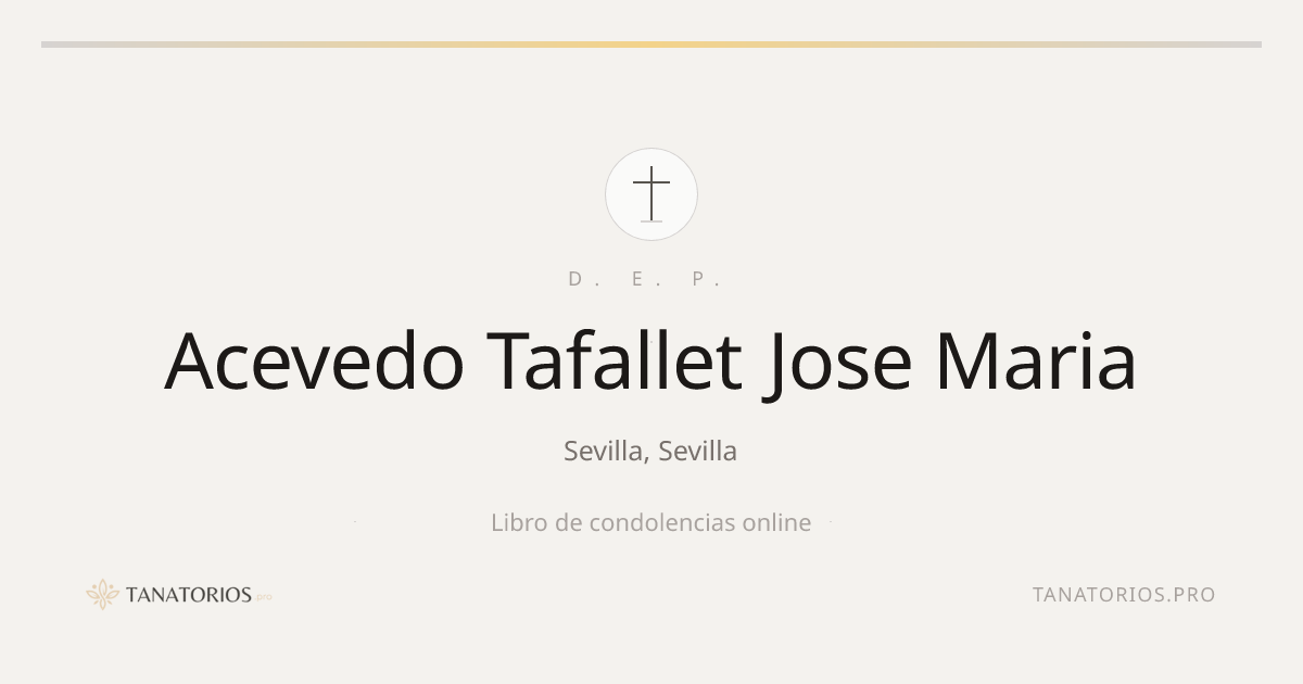 Memorial de Acevedo Tafallet Jose Maria