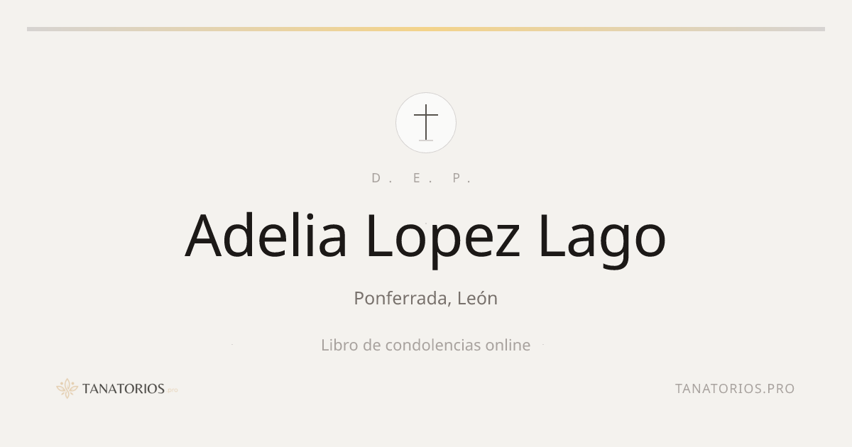 Memorial de Adelia Lopez Lago