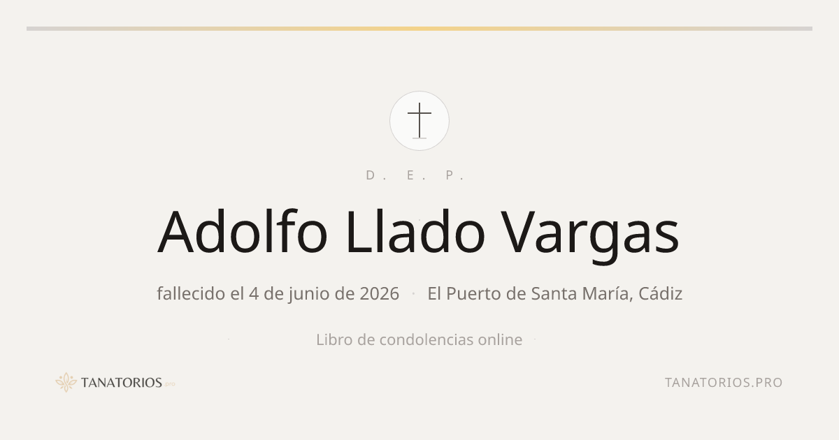 Memorial de Adolfo Llado Vargas