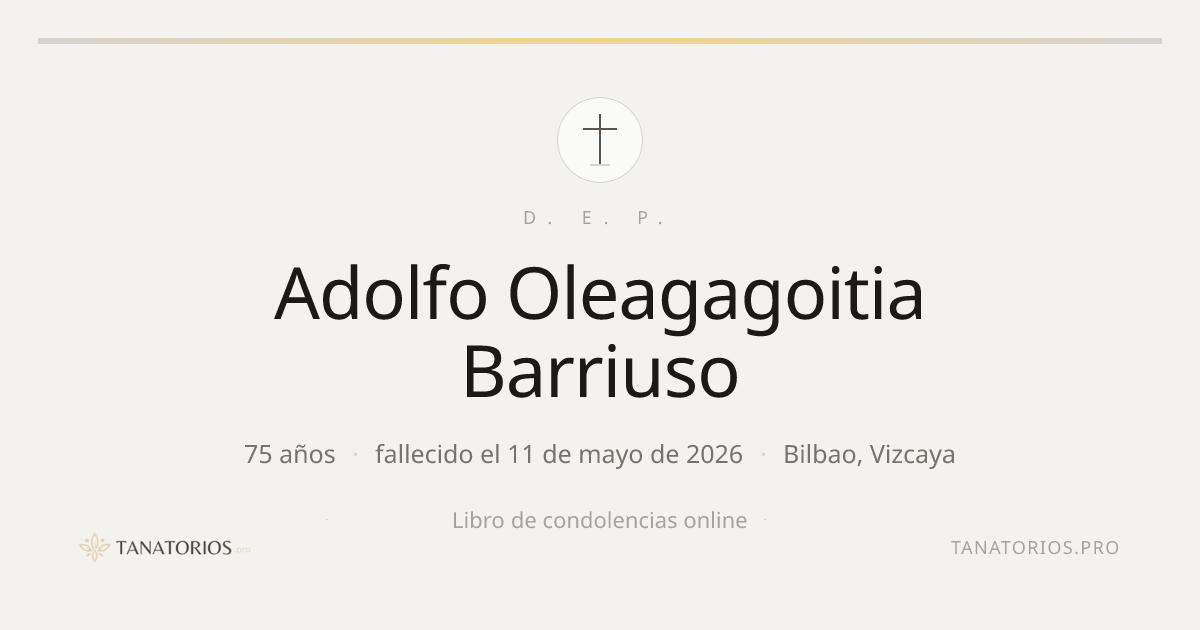 Memorial de Adolfo Oleagagoitia Barriuso