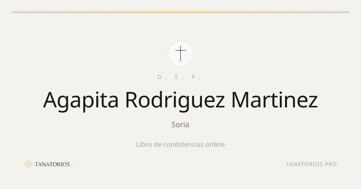 Memorial de Agapita Rodriguez Martinez