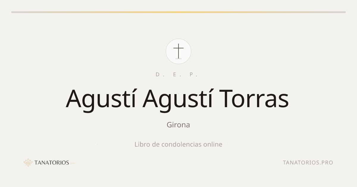 Memorial de Agustí Agustí Torras