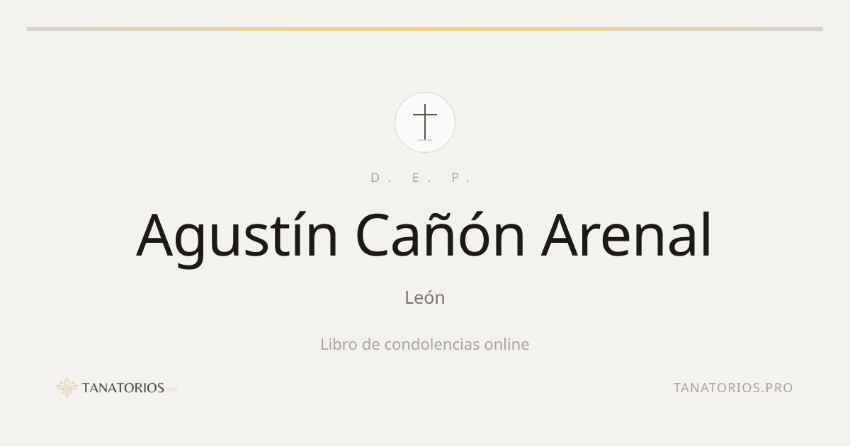 Memorial de Agustín Cañón Arenal
