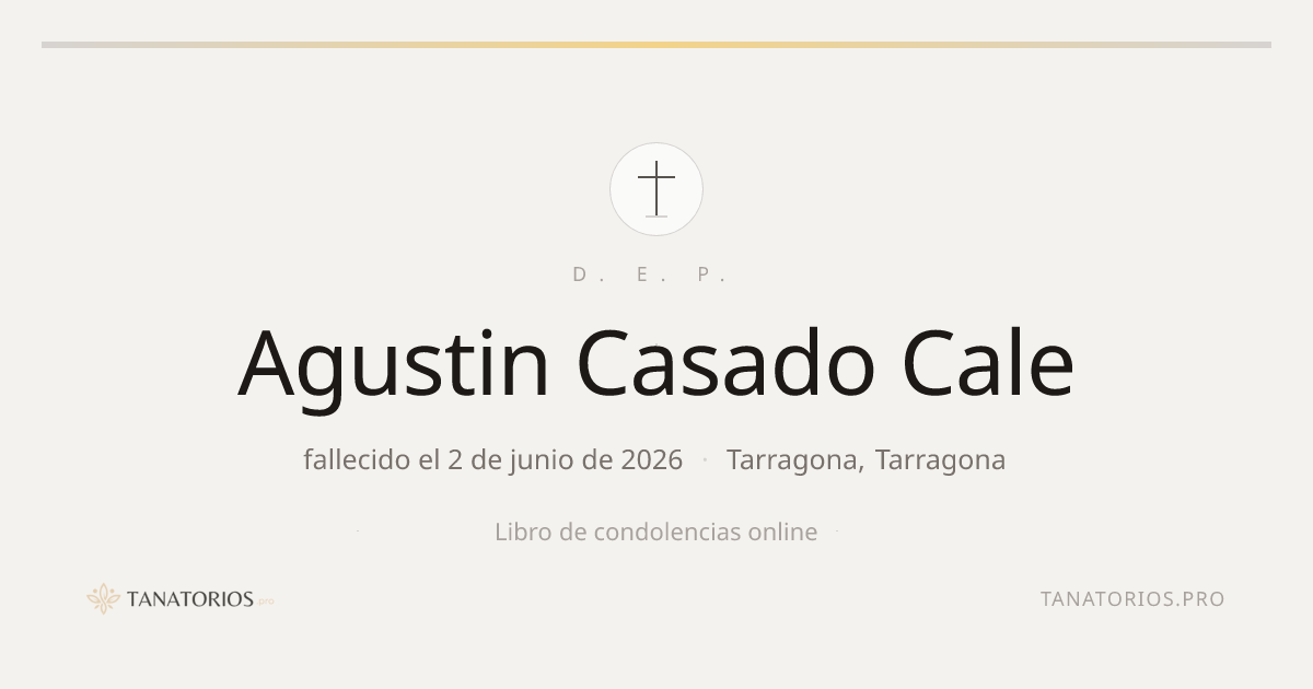 Memorial de Agustin Casado Cale