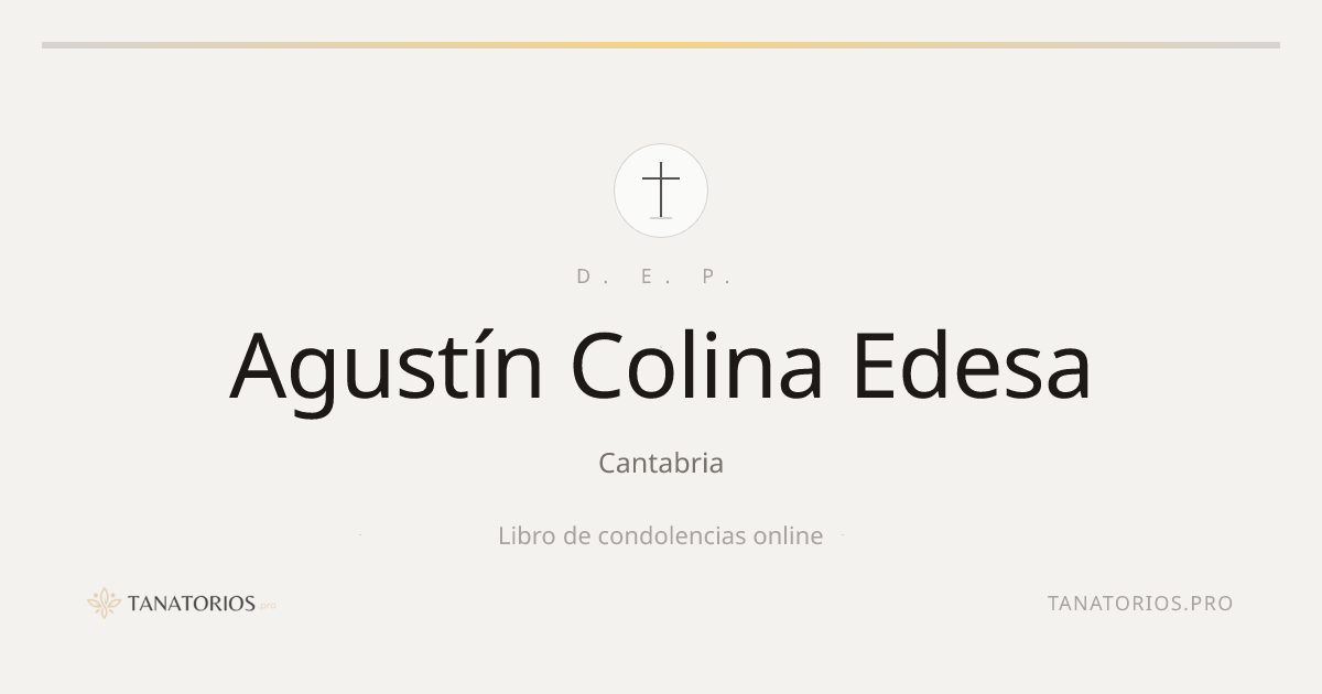 Memorial de Agustín Colina Edesa