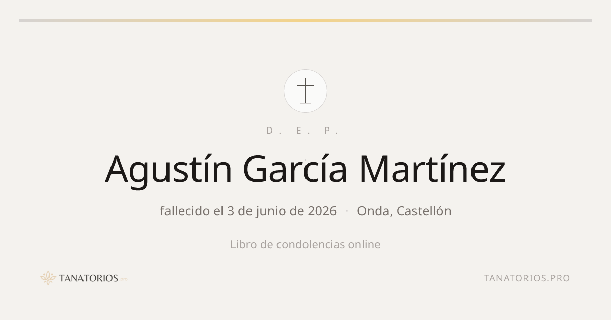 Memorial de Agustín García Martínez