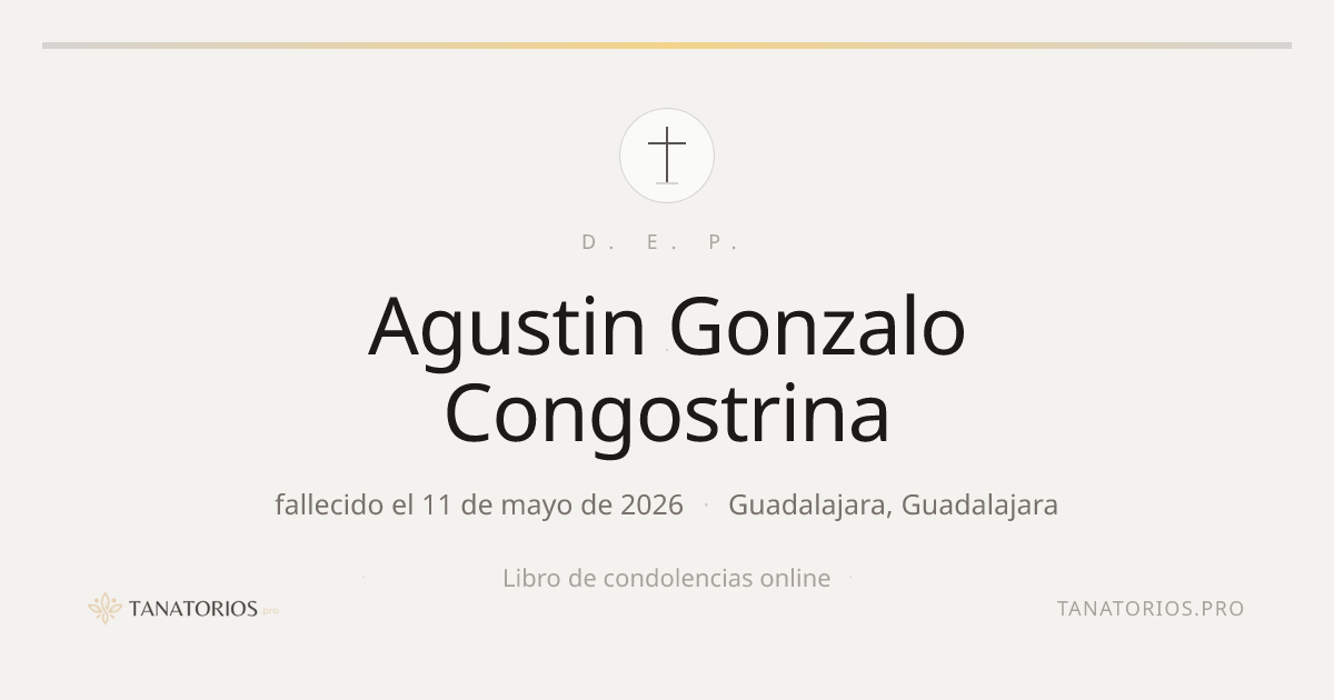 Memorial de Agustin Gonzalo Congostrina