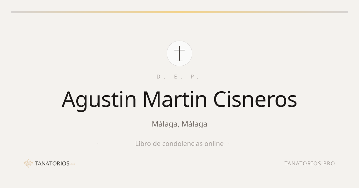 Memorial de Agustin Martin Cisneros