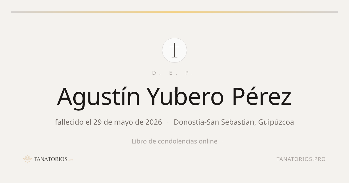 Memorial de Agustín Yubero Pérez