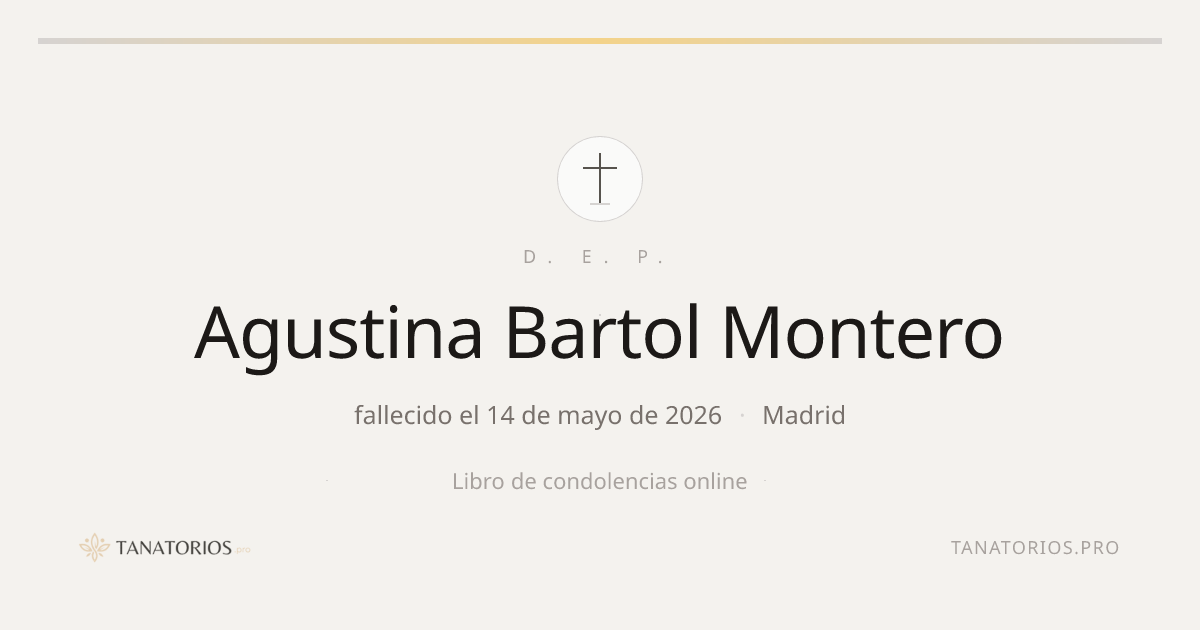 Memorial de Agustina Bartol Montero