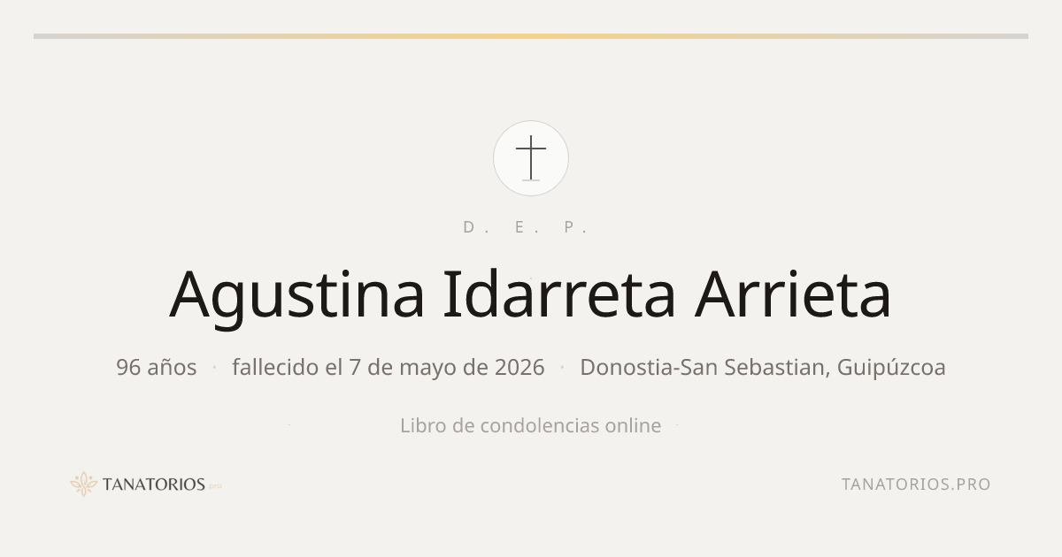 Memorial de Agustina Idarreta Arrieta