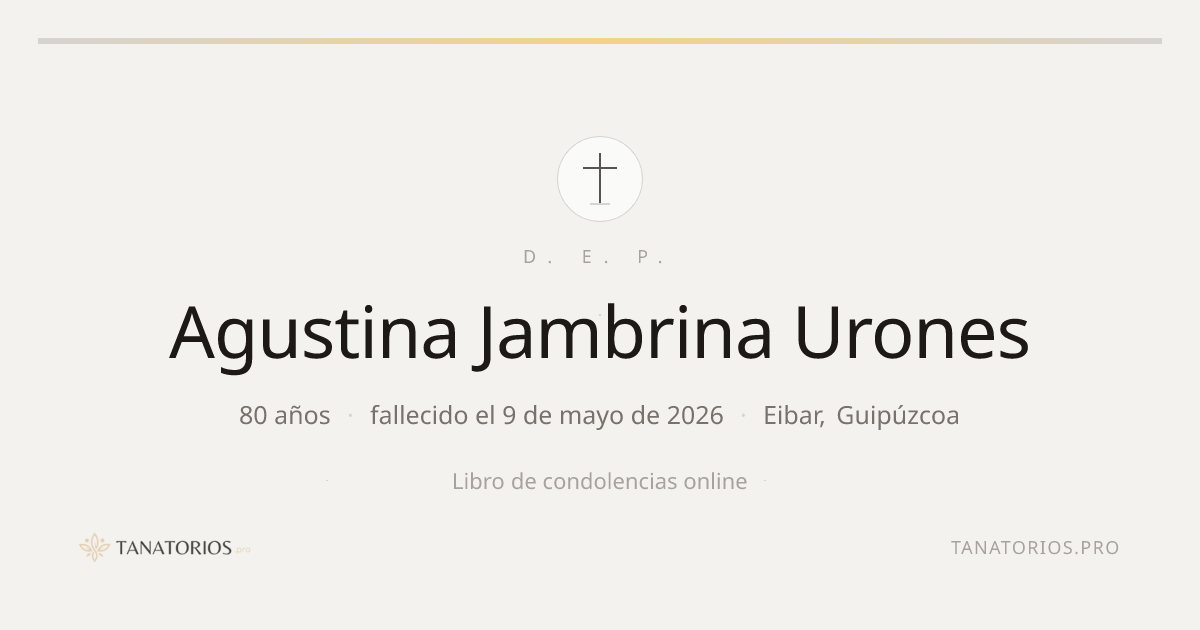 Memorial de Agustina Jambrina Urones