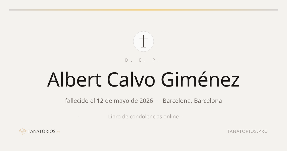 Memorial de Albert Calvo Giménez