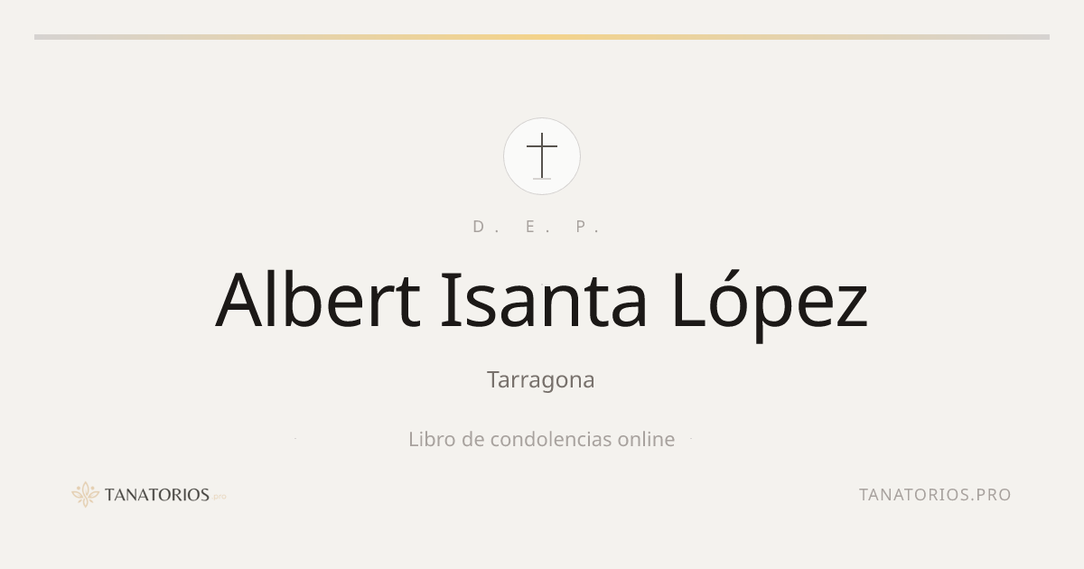 Memorial de Albert Isanta López