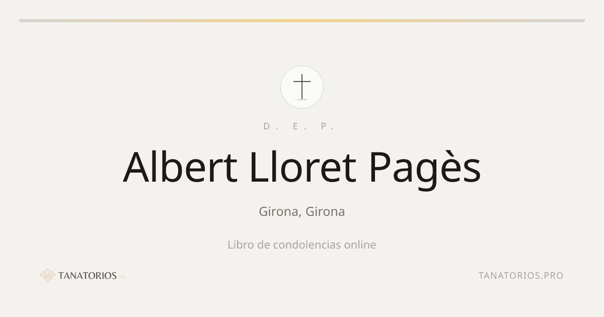 Memorial de Albert Lloret Pagès
