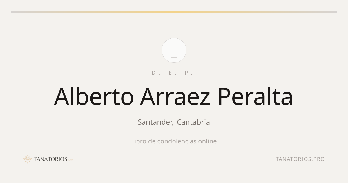 Memorial de Alberto Arraez Peralta