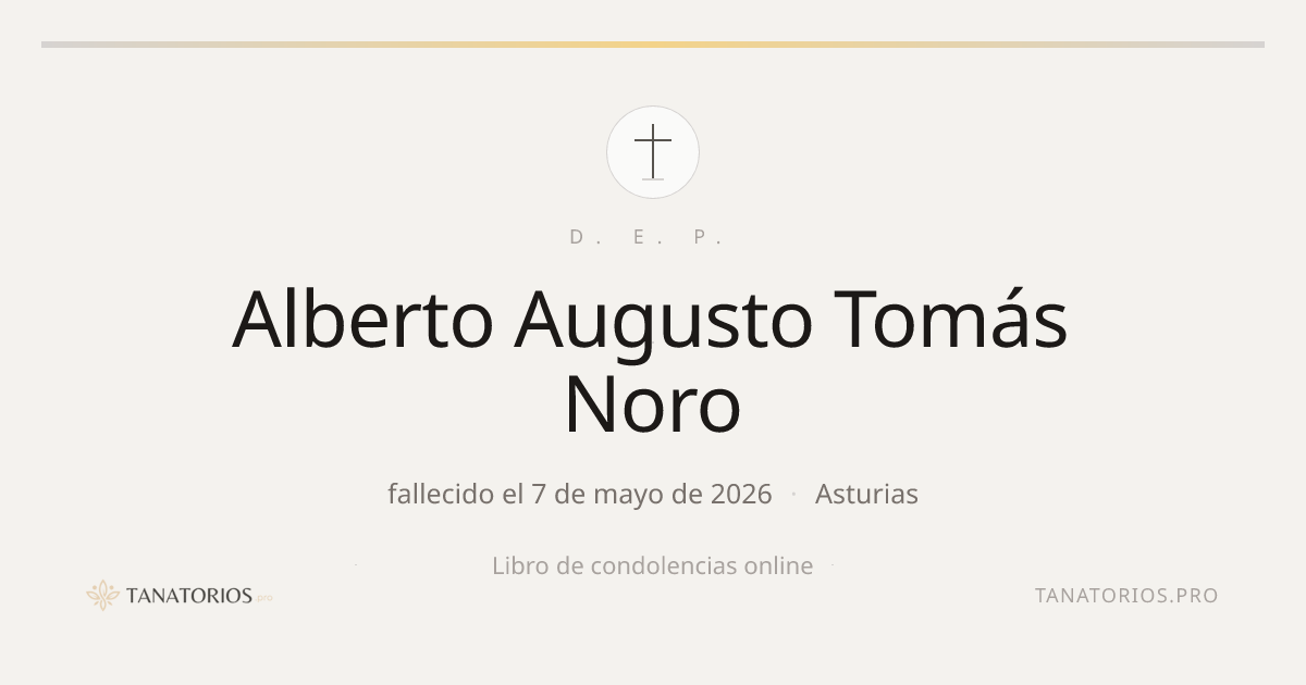Memorial de Alberto Augusto Tomás Noro