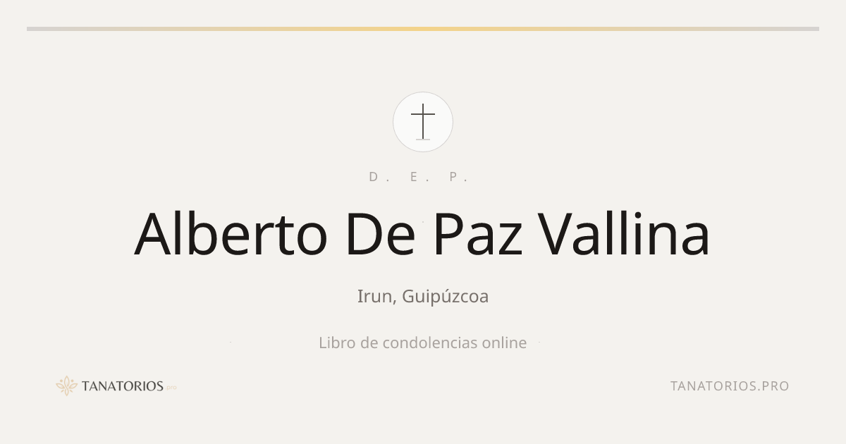 Memorial de Alberto De Paz Vallina