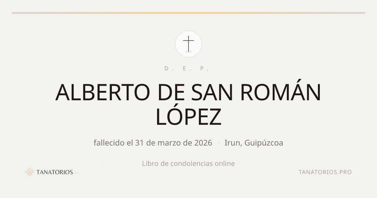Memorial de ALBERTO DE SAN ROMÁN LÓPEZ