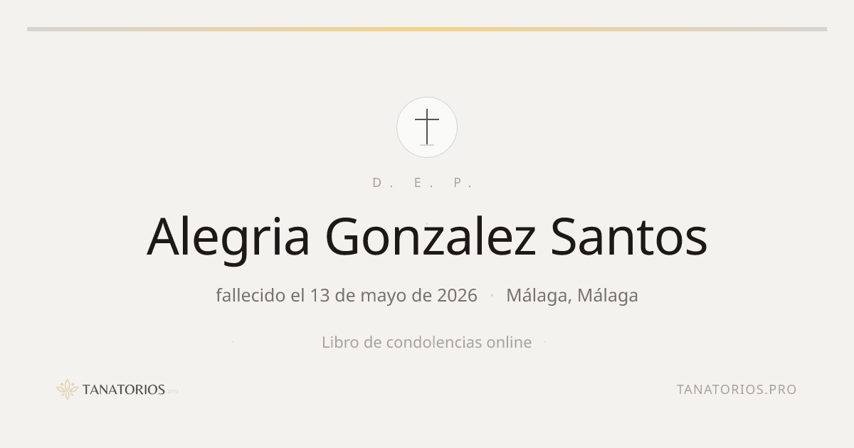 Memorial de Alegria Gonzalez Santos