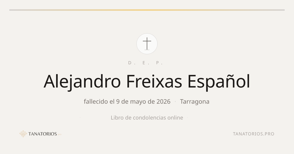 Memorial de Alejandro Freixas Español