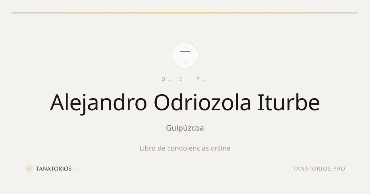 Memorial de Alejandro Odriozola Iturbe
