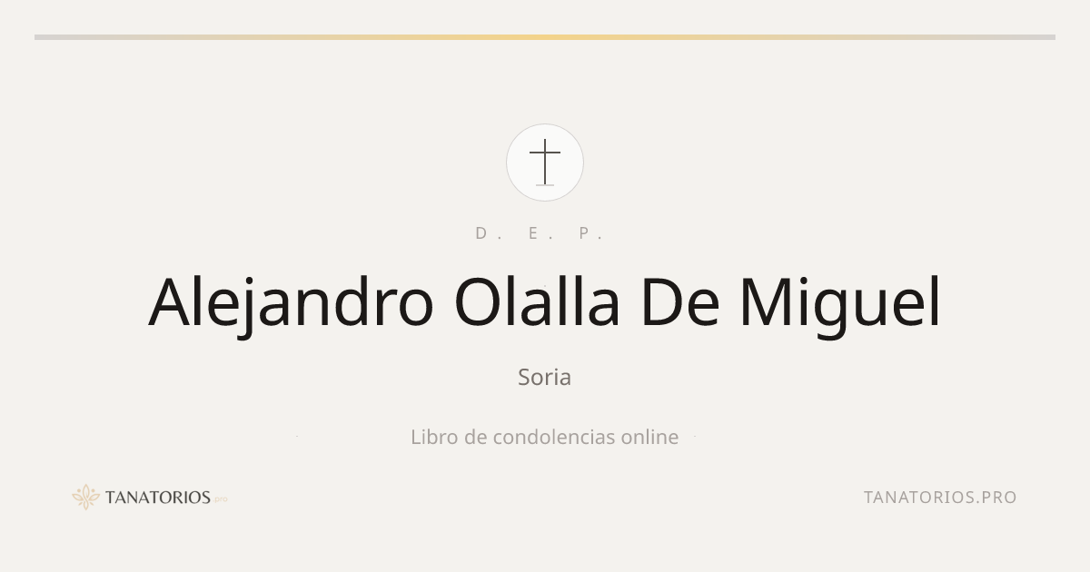 Memorial de Alejandro Olalla De Miguel