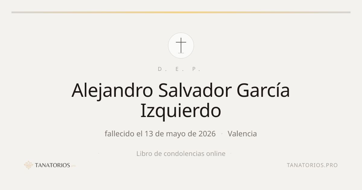 Memorial de Alejandro Salvador García Izquierdo