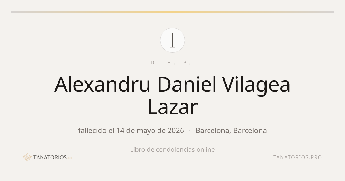 Memorial de Alexandru Daniel Vilagea Lazar