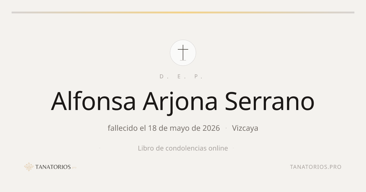 Memorial de Alfonsa Arjona Serrano