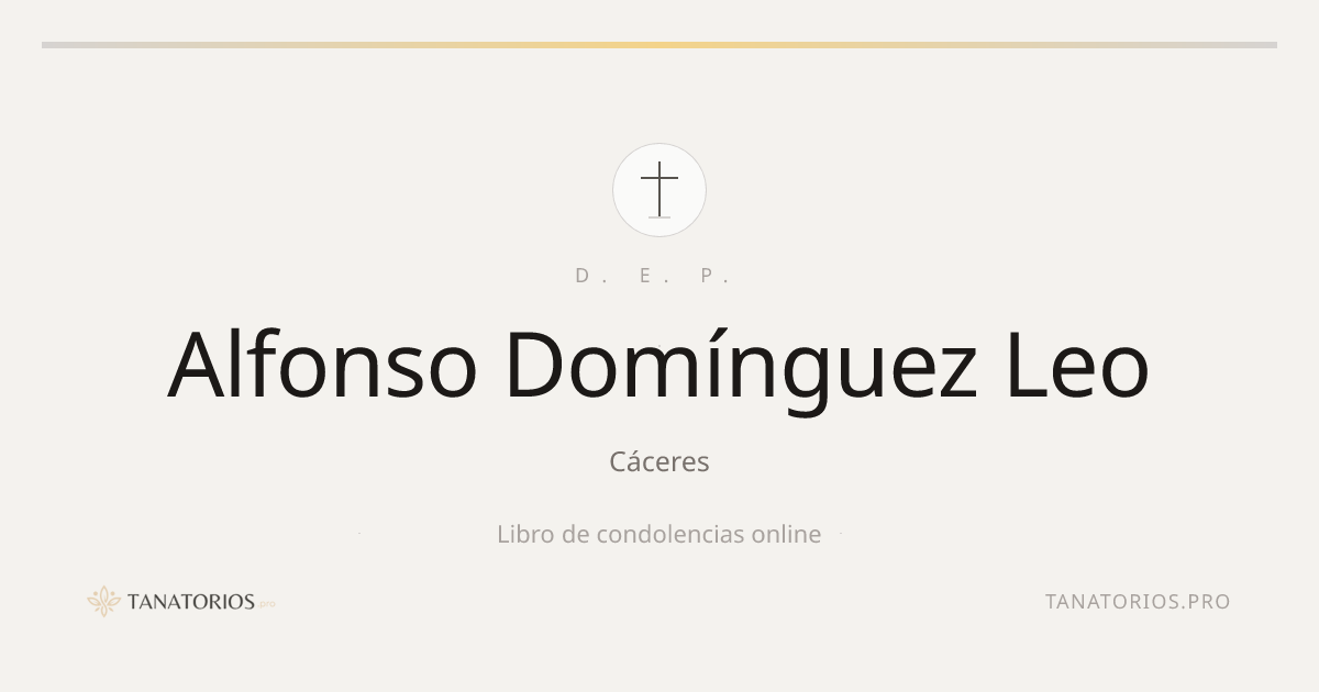 Memorial de Alfonso Domínguez Leo