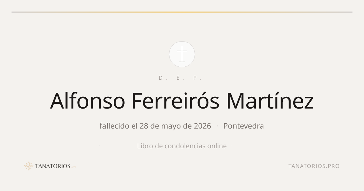 Memorial de Alfonso Ferreirós Martínez