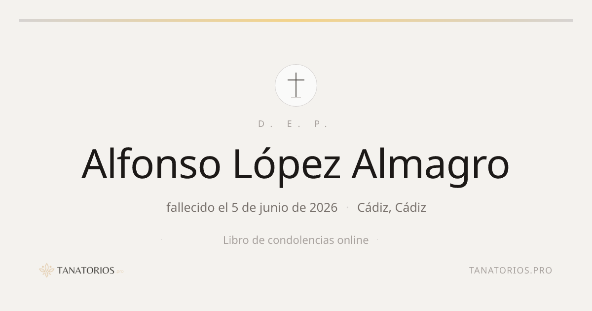 Memorial de Alfonso López Almagro