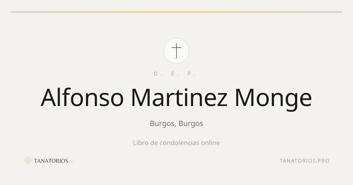 Memorial de Alfonso Martinez Monge