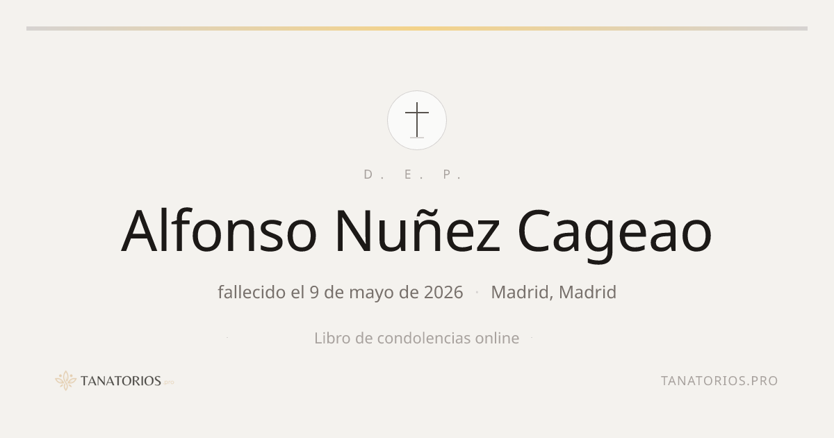 Memorial de Alfonso Nuñez Cageao