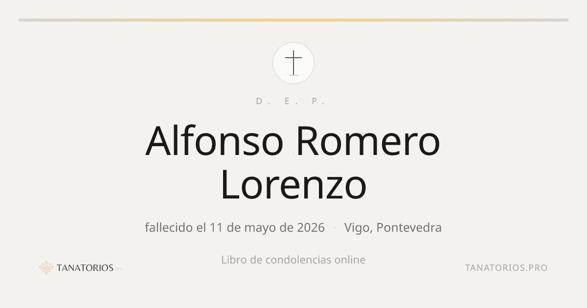 Memorial de Alfonso Romero Lorenzo