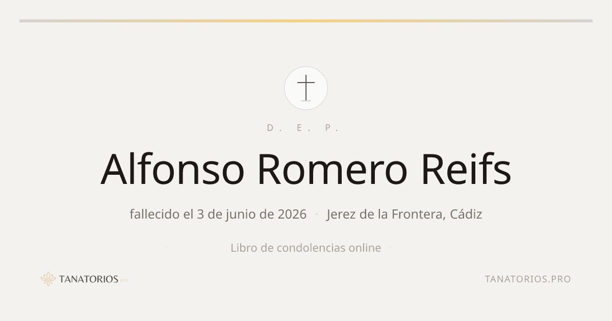 Memorial de Alfonso Romero Reifs