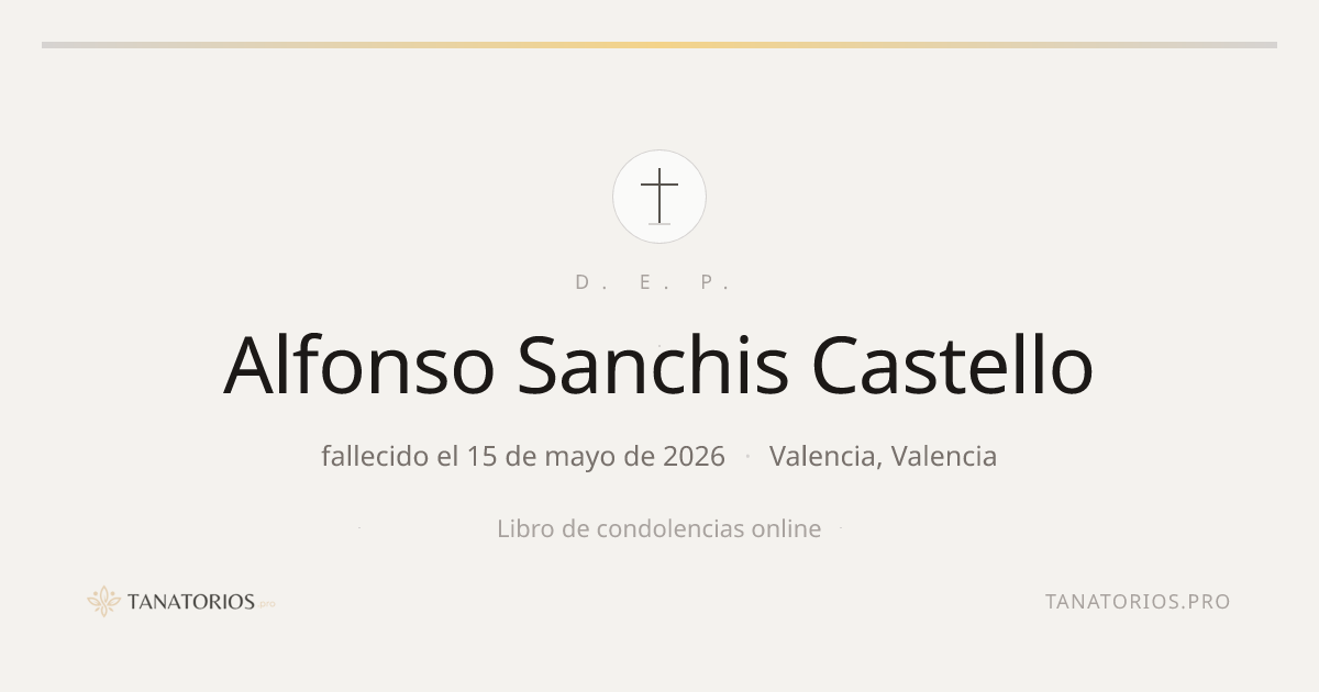 Memorial de Alfonso Sanchis Castello