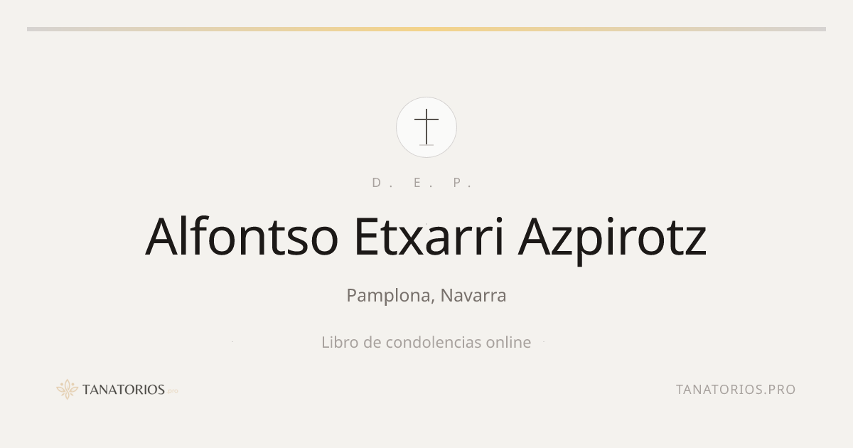 Memorial de Alfontso Etxarri Azpirotz