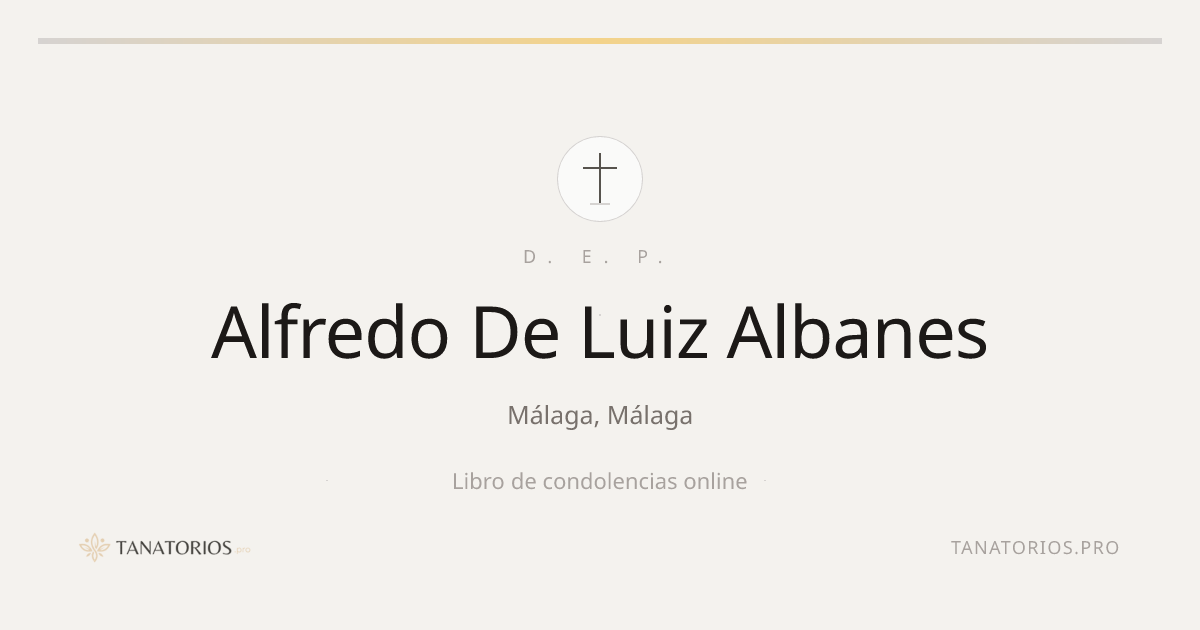 Memorial de Alfredo De Luiz Albanes
