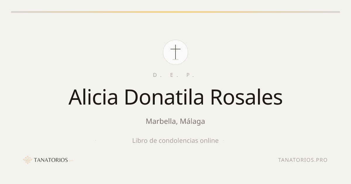 Memorial de Alicia Donatila Rosales