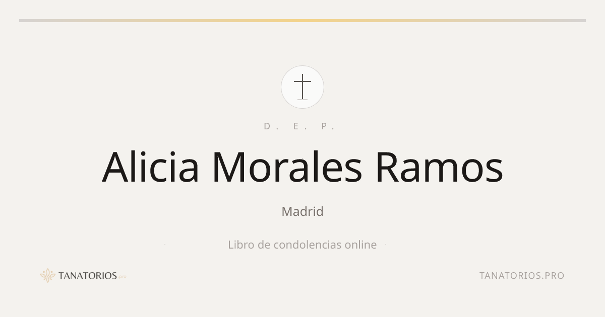 Memorial de Alicia Morales Ramos